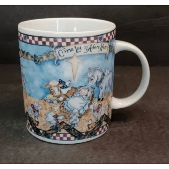 2007 Shelly Rasche Ceramic Mug Item 17722 “Come Let Us Adore Him” Divinity - Picture 1 of 6